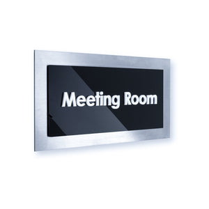 Steel Door Signs Door Signs black / white letters Bsign