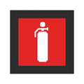 Acrylic Fire Extinguisher Safety Sign Information signs black base Bsign - Photo #4