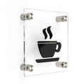 Kitchen Door Sign for Office Information signs transparent acrylic and black arylic letters Bsign - Photo #1