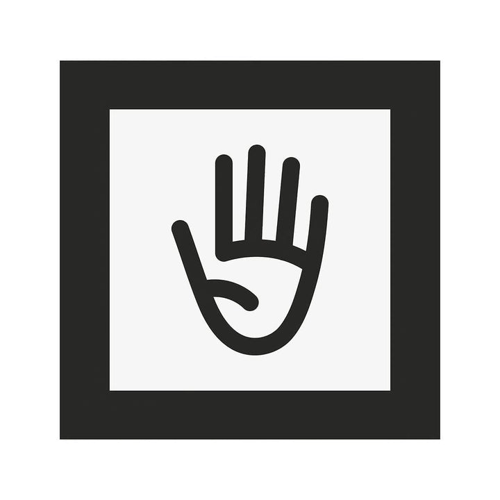 Acrylic Employees Only Door Sign white/black symbol Bsign