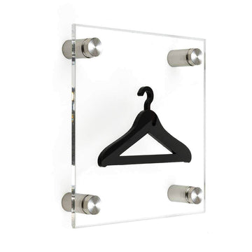 Acrylic Wardrobe Signs with Metal Holders Information signs white/black symbol Bsign - Photo #1