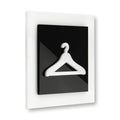 Acrylic Interior Wardrobe Sign Information signs black/white symbol Bsign - Photo #1