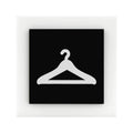Acrylic Interior Wardrobe Sign Information signs black/white symbol Bsign - Photo #3