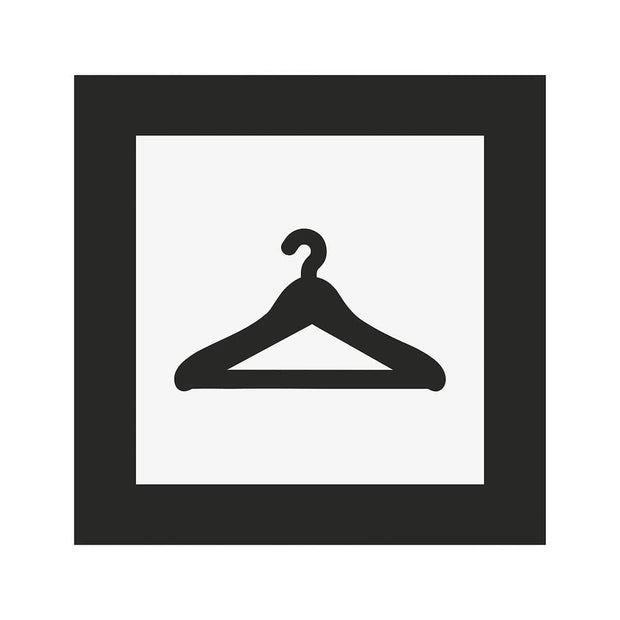 Acrylic Interior Wardrobe Sign Information signs white/black symbol Bsign