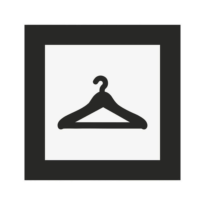 Acrylic Interior Wardrobe Sign Information signs white/black symbol Bsign