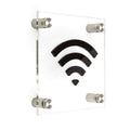 Acrylic Sign Wi-Fi Information signs black symbol Bsign - Photo #1