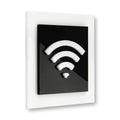 Acrylic Wi-Fi Sign for Waiting Room Information signs black/white symbol Bsign - Photo #1