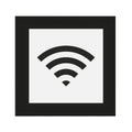Acrylic Wi-Fi Sign for Waiting Room Information signs white/black symbol Bsign - Photo #4