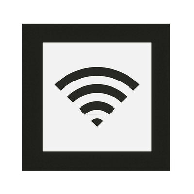 Acrylic Wi-Fi Sign for Waiting Room Information signs white/black symbol Bsign