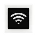 Acrylic Wi-Fi Sign for Waiting Room Information signs black/white symbol Bsign - Photo #3
