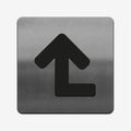 Arrow Pointer - Stainless Steel Sign Information signs square Bsign - Photo #1