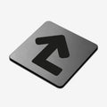 Arrow Pointer - Stainless Steel Sign Information signs square Bsign - Photo #2