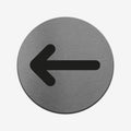 Arrow Pointer - Stainless Steel Sign Information signs square bakc side Bsign - Photo #3