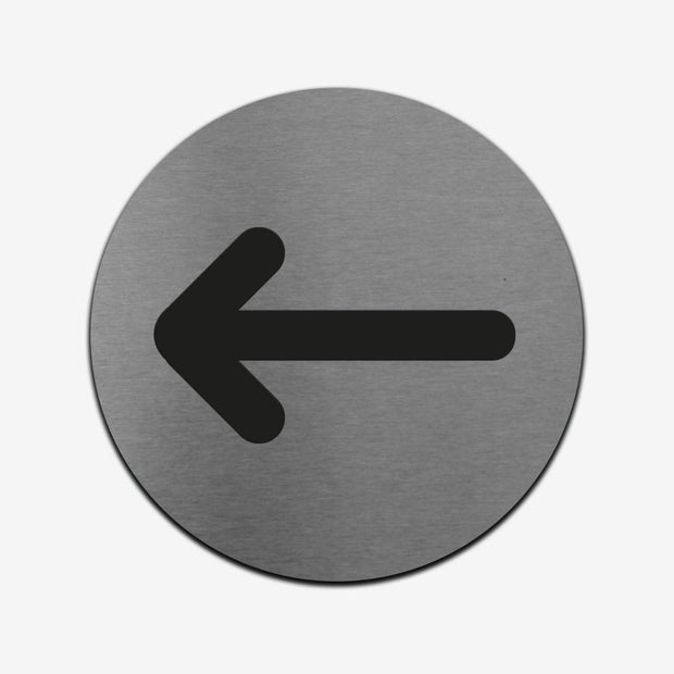 Arrow Pointer - Stainless Steel Sign Information signs square bakc side Bsign