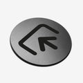 Stainless Steel Direction Sign for Office Information signs circle Bsign - Photo #3