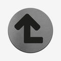 Arrow Pointer - Stainless Steel Sign Information signs square bakc side Bsign - Photo #3