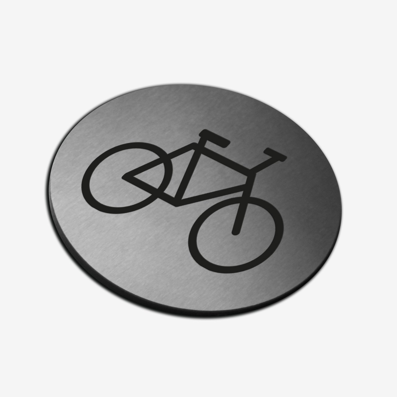 Bicycle - Stainless Steel Sign Information signs circle Bsign