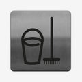 Cleaning Room - Stainless Steel Sign Information signs square Bsign - Photo #1