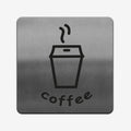 Coffee - Stainless Steel Sign Information signs square Bsign - Photo #1
