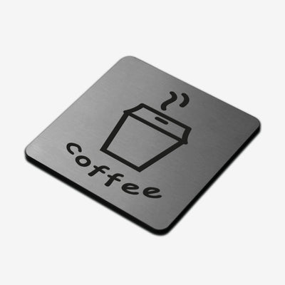 Coffee - Stainless Steel Sign Information signs square Bsign