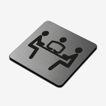 Conference Room - Stainless Steel Sign Information signs square Bsign - Photo #2