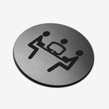 Conference Room - Stainless Steel Sign Information signs circle Bsign - Photo #3