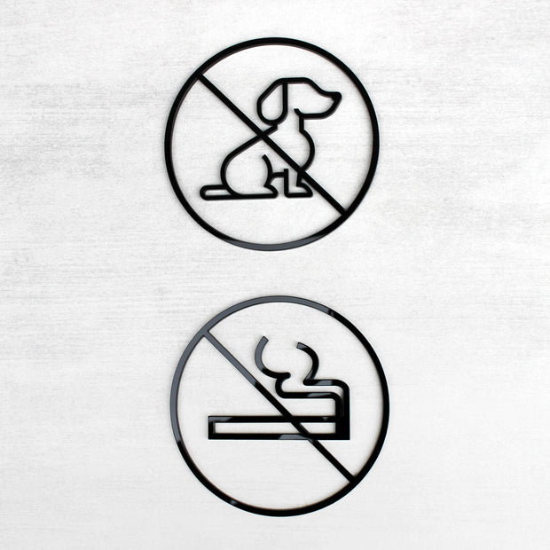 Информационная кастомная табличка: Акрил — "Thin" Дизайн