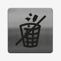 Do Not Litter - Stainless Steel Sign Information signs square Bsign - Photo #1