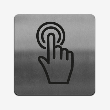 Doorbell - Stainless Steel Sign Information signs square Bsign - Photo #1