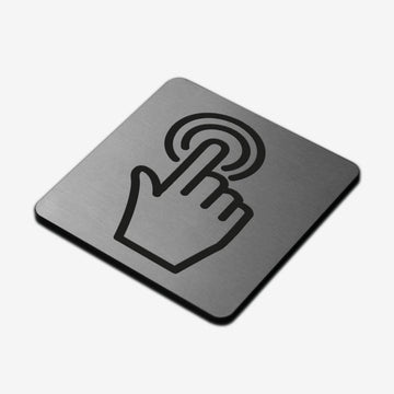 Doorbell - Stainless Steel Sign Information signs square Bsign - Photo #2