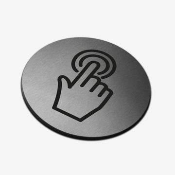 Doorbell - Stainless Steel Sign Information signs circle Bsign - Photo #4