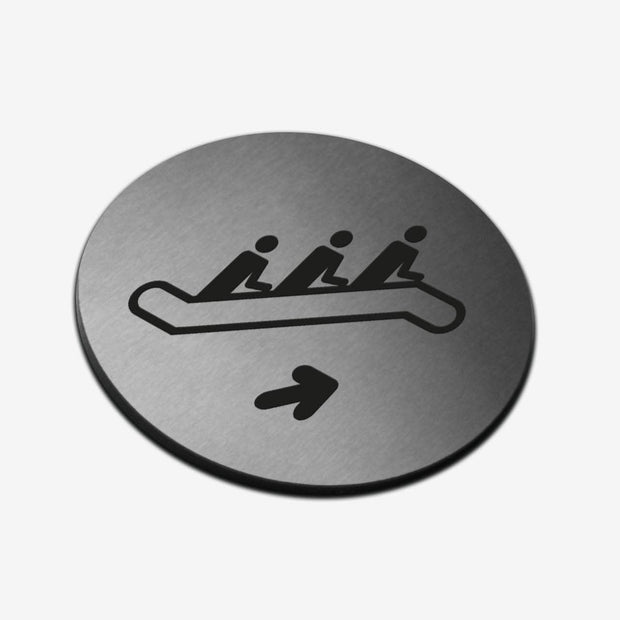 Elevator - Stainless Steel Sign Information circle Bsign