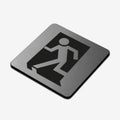 Exit - Stainless Steel Sign Information signs square Bsign - Photo #2