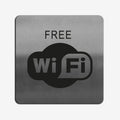 Free Wi-Fi - Stainless Steel Sign Information signs square Bsign - Photo #1