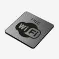 Free Wi-Fi - Stainless Steel Sign Information signs square Bsign - Photo #2