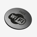 Free Wi-Fi - Stainless Steel Sign Information signs circle Bsign - Photo #4