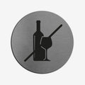 No Alcohol - Steel Sign Information signs circle Bsign - Photo #5