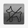 No Dogs - Stainless Steel Sign Information signs square Bsign - Photo #1