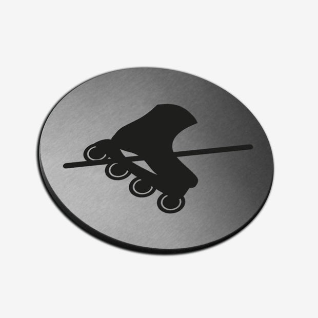No Skating - Stainless Steel Sign Information signs circle Bsign