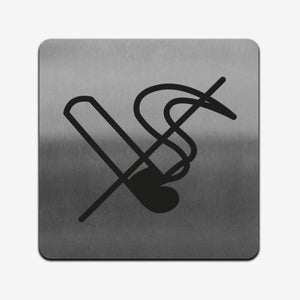 Stainless Steel Sign of No Smoking Information signs square Bsign