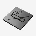 No Smoke - Stainless Steel Sign Information signs square Bsign - Photo #2