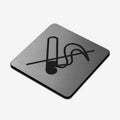 Stainless Steel Sign of No Smoking Information signs square Bsign - Photo #2