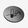 Stainless Steel Sign of No Smoking Information signs circle Bsign - Photo #4