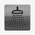 Shower - Stainless Steel Sign square Information signs square Bsign - Photo #1