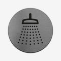 Shower - Stainless Steel Sign square Information signs circle Bsign - Photo #3
