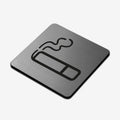 Smoke Zone - Stainless Steel Sign Information signs square Bsign - Photo #2