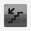 Stairs - Stainless Steel Sign Information signs square Bsign - Photo #1