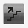 Stairs with Arrow - Steel Sign Information signs square Bsign - Photo #1