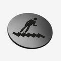 Stairs Interior Indicator- Stainless Steel Sign Information signs circle Bsign - Photo #3