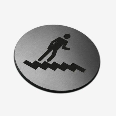 Stairs Interior Indicator- Stainless Steel Sign Information signs circle Bsign